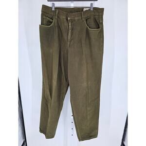 Vintage 1990s Code Zero Mens Sz 38 Tapered Leg Jeans Dark Green Grunge